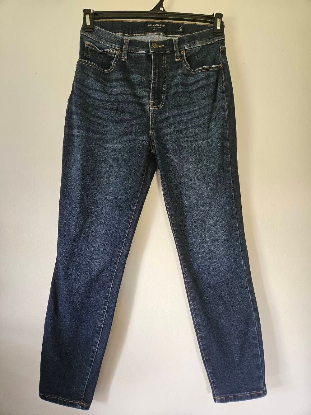 Lucky Brand Bridgette High Rise Skinny Ankle Jeans Women's 6/28 Dark Wash Stretc